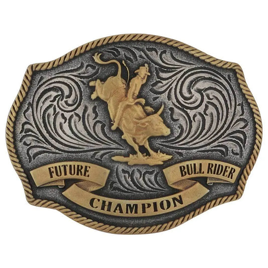 Buckle (A1025P) – Future Champion - Silver and gold over zinc alloy