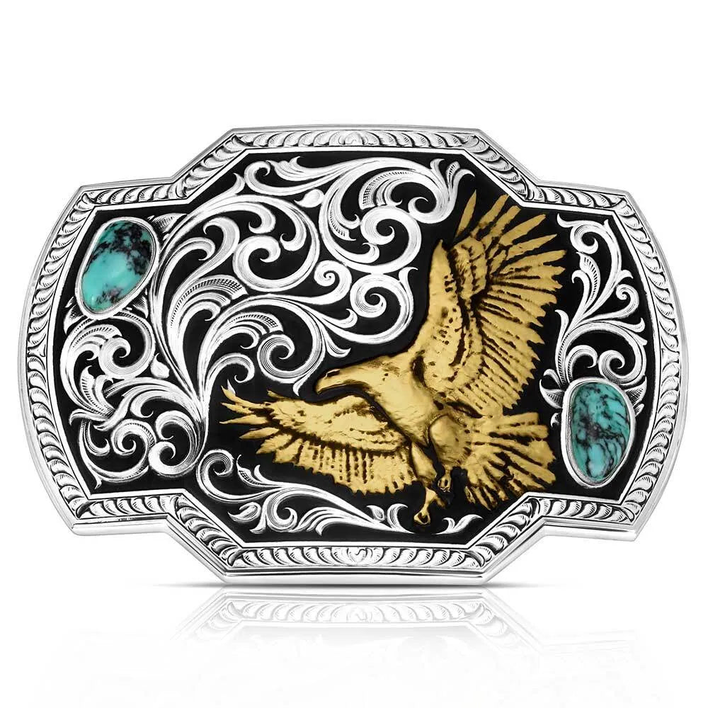 Buckle (AM55410) – Montana Silversmiths Wings of Valor American Made Buckle