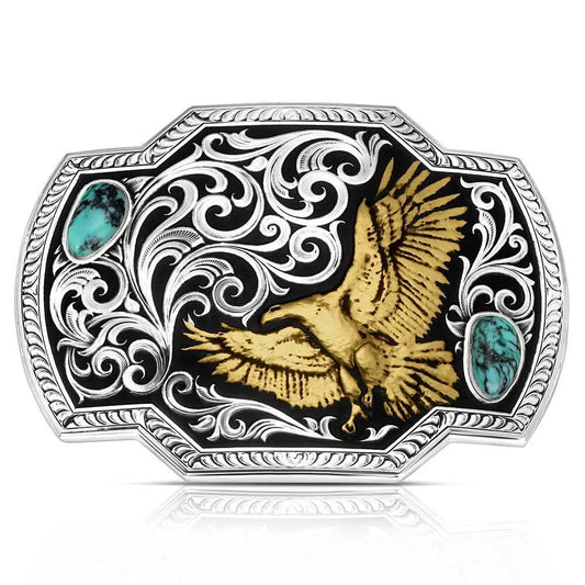 Buckle (AM55410) – Montana Silversmiths Wings of Valor American Made Buckle