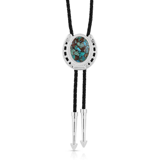 Bolo Tie (BBT5150) Montana Silversmith The Pioneer's Turquoise - NEW 2026!