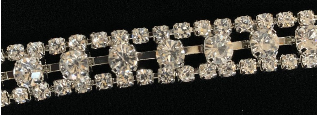 Boot Jewelry (BBR-14) Three Strand Rhinestone Boot Bracelet  NEW
