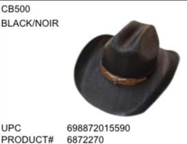 Hat DCL (CB500) Western Hats Black, Natural & Camel