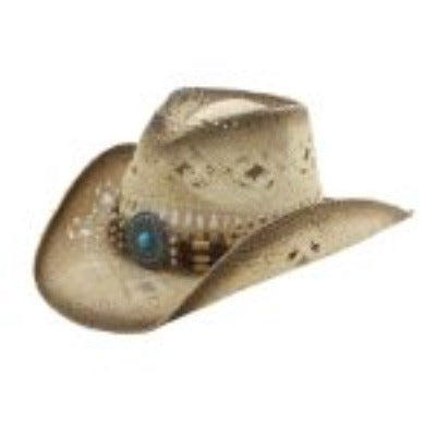 Hat (CH70-54) - Toyo Cowboy Hat in Tea Stain