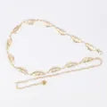 Belt (EVFVXMN2VR3) Bohemian Vintage Gold Tone Metal Waist Chain