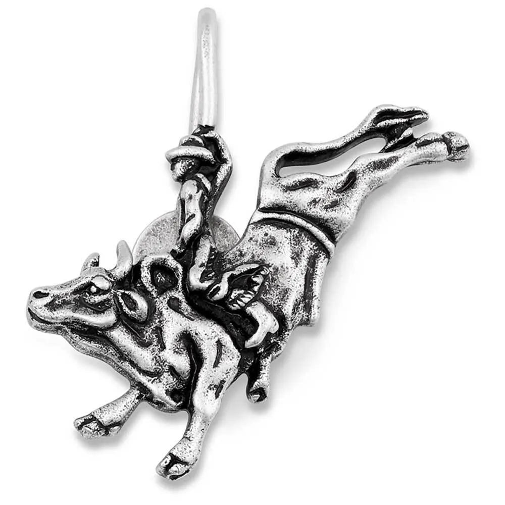 Hat Clip (HCP6001) - Bull, Rhodium over brass