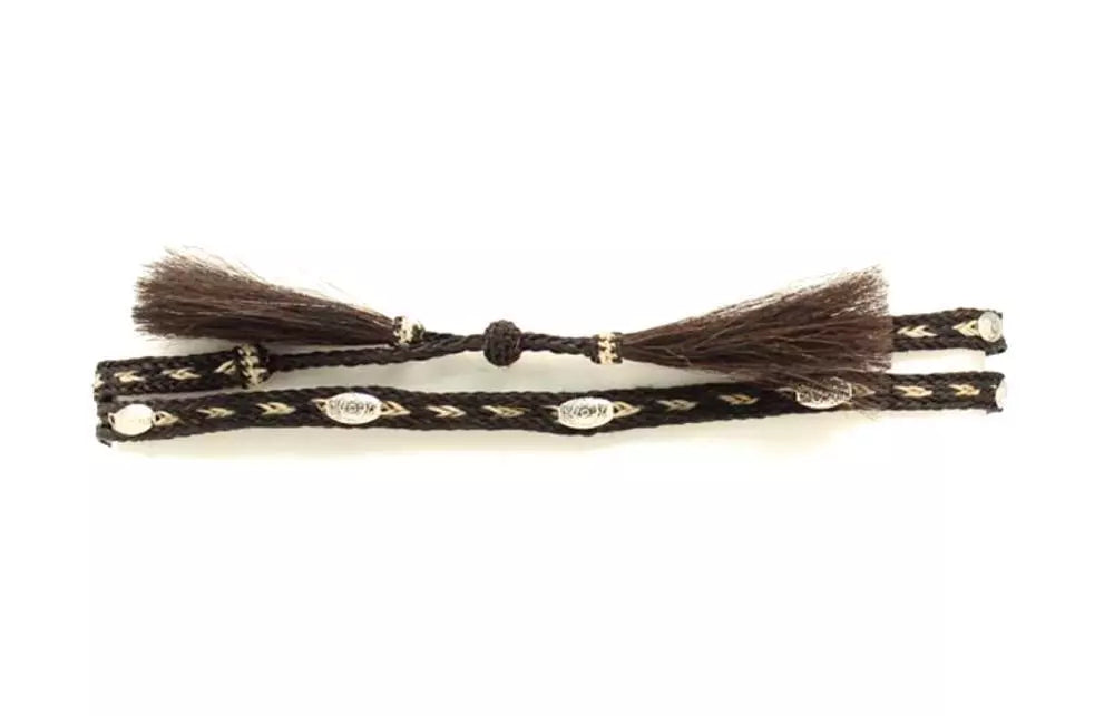 Hatband SO (0203001) - Braided Three Strand Horse Hair Conchos Black