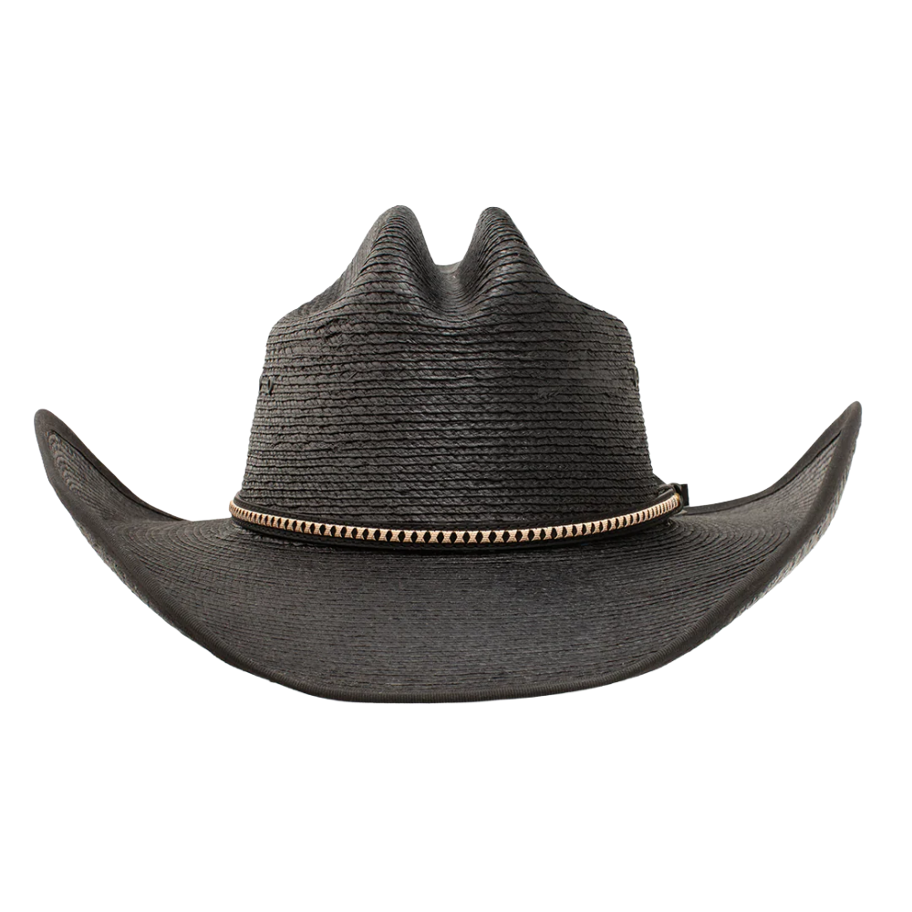 Hat (JA4107) - Resistol Jason Aldean Asphalt Cowboy Black Palm Leaf Hat
