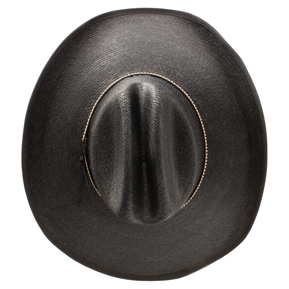 Hat (JA4107) - Resistol Jason Aldean Asphalt Cowboy Black Palm Leaf Hat