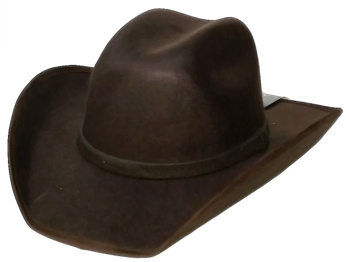 Hat Kids (1289KN) - Modestone "Faux Felt" Cowboy Hat - Size for Small Head - Brown