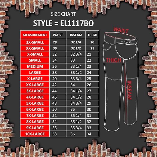 Leather Chaps (EL1117BO) - Basic Leather Chaps