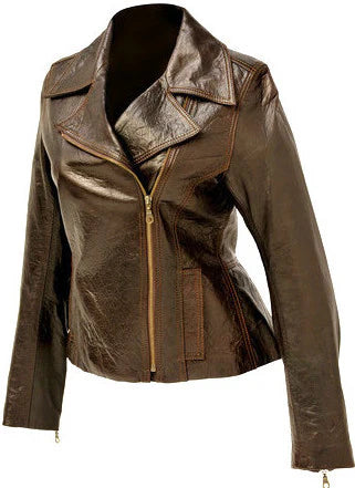 Leather Jacket CO (M37BOBL) Women's Fashion Lamb Skin Brown