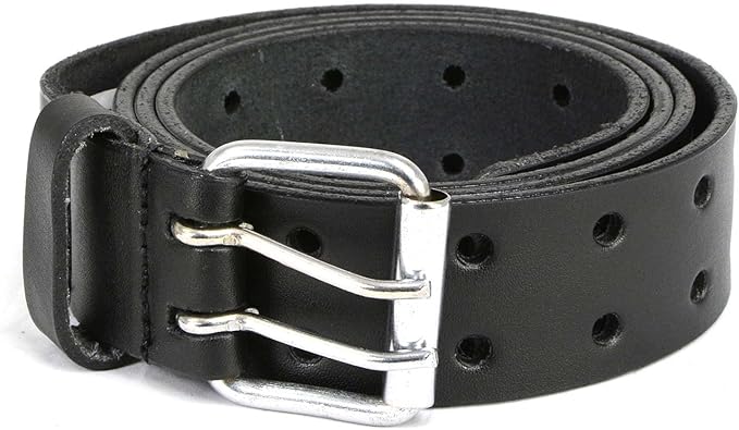 Belt SO (MP7121) - Black Leather with Double Hole