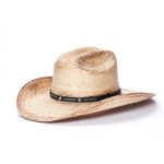 Hat (MX-970) - Mexican Palm Leaf Western Hat in Black Stain