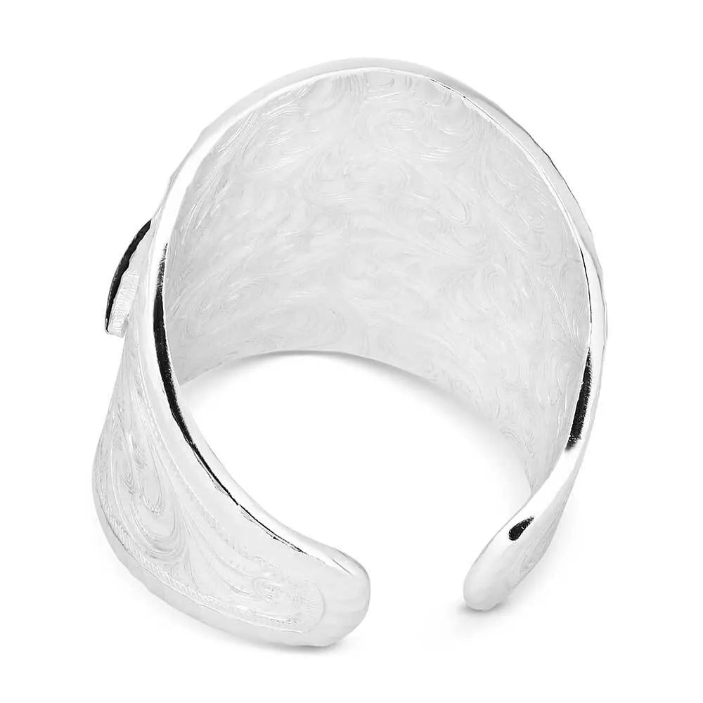 Ring (RG155-384S) Montana Silversmith Out West Ring with Longhorn - New