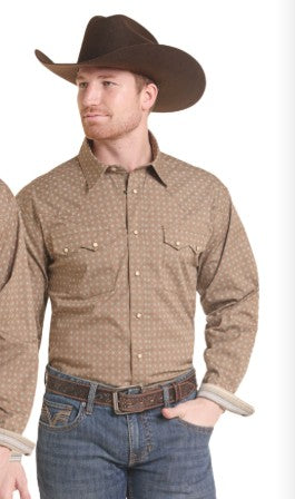 Top Men's SZN-OCT-26 (RMN2S10039) Panhandle Slim Geometric Print - Stretch