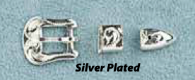 Buckle (0110336) - 3 pc 1/4" Silver Plated Buckle Set