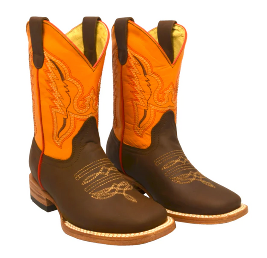 Boot Kids (3106) - Kid's Rodeo Boots in Butter