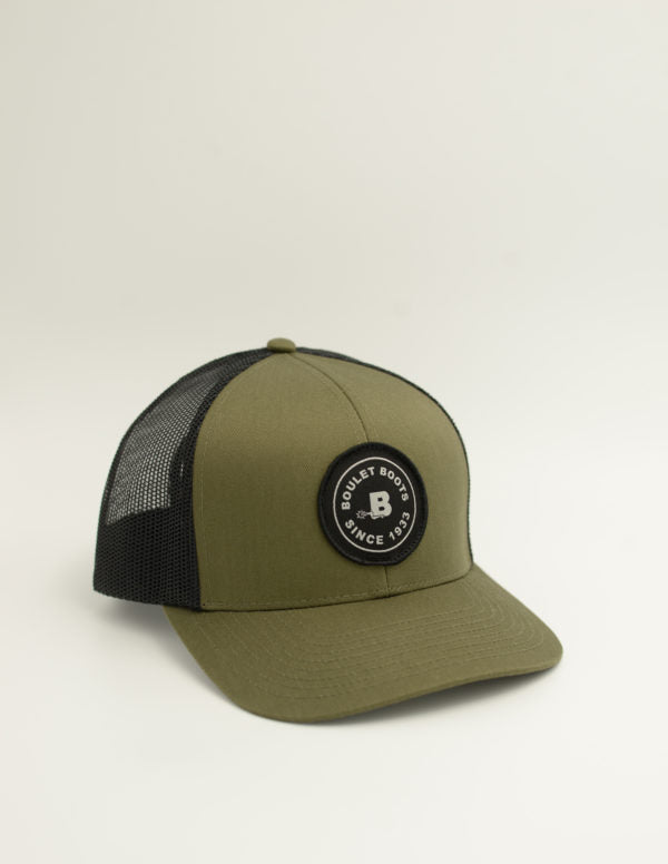 Cap (VET302) Round Patch, Loden/Black Mesh