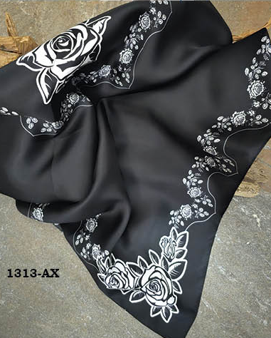 Bandana (1313) - Wild Rags 100% Silk 34” x 34” Patterned  NEW!