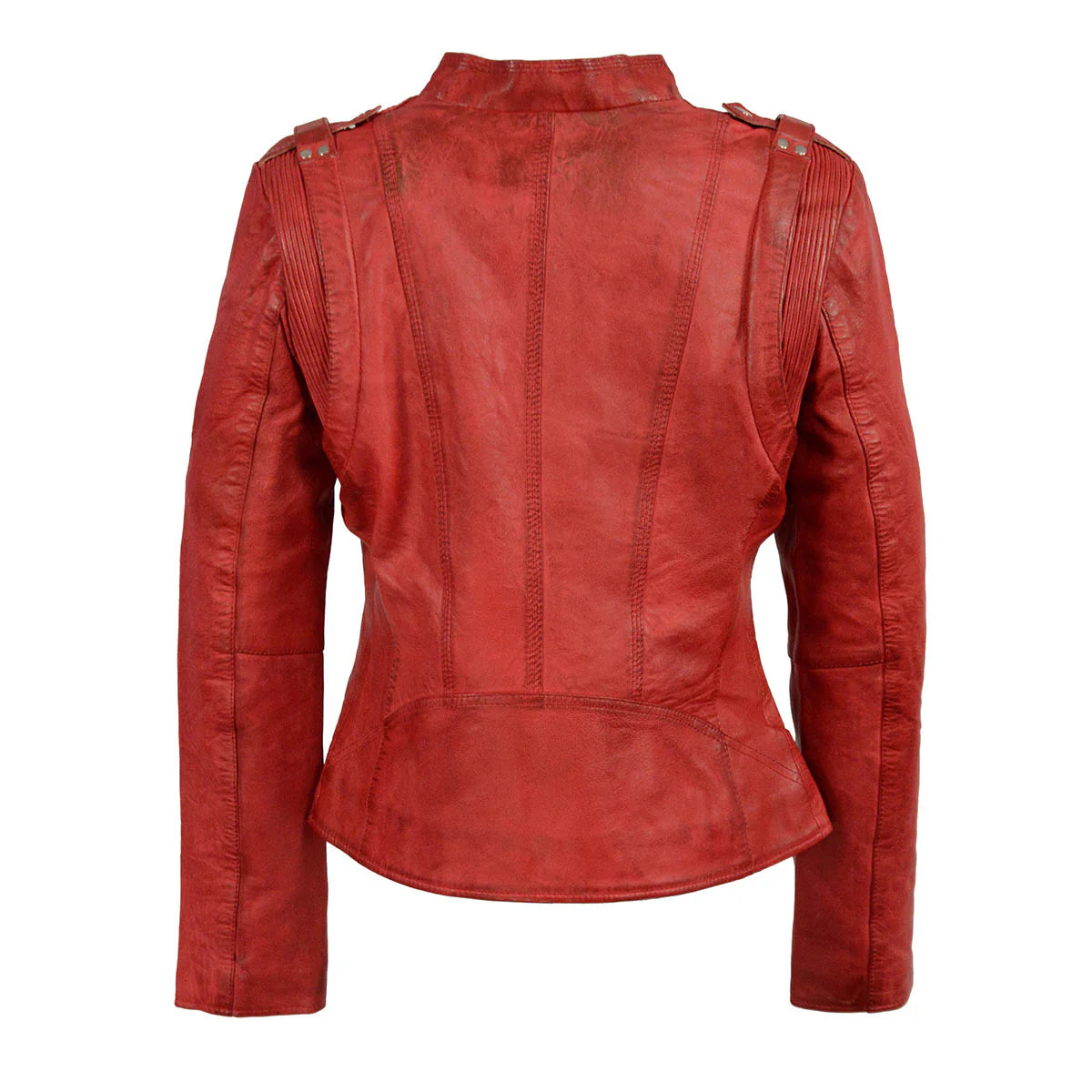 Leather Jacket (SFL2845) - Women's Motorcycle Jacket