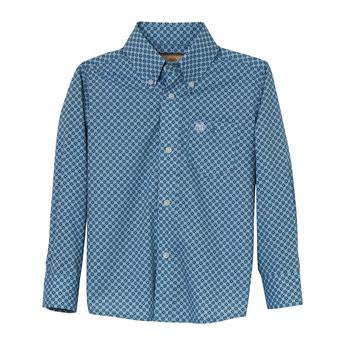 Top Boy's SZN (112344423) - Boys Classic Long Sleeve Shirt - Blue