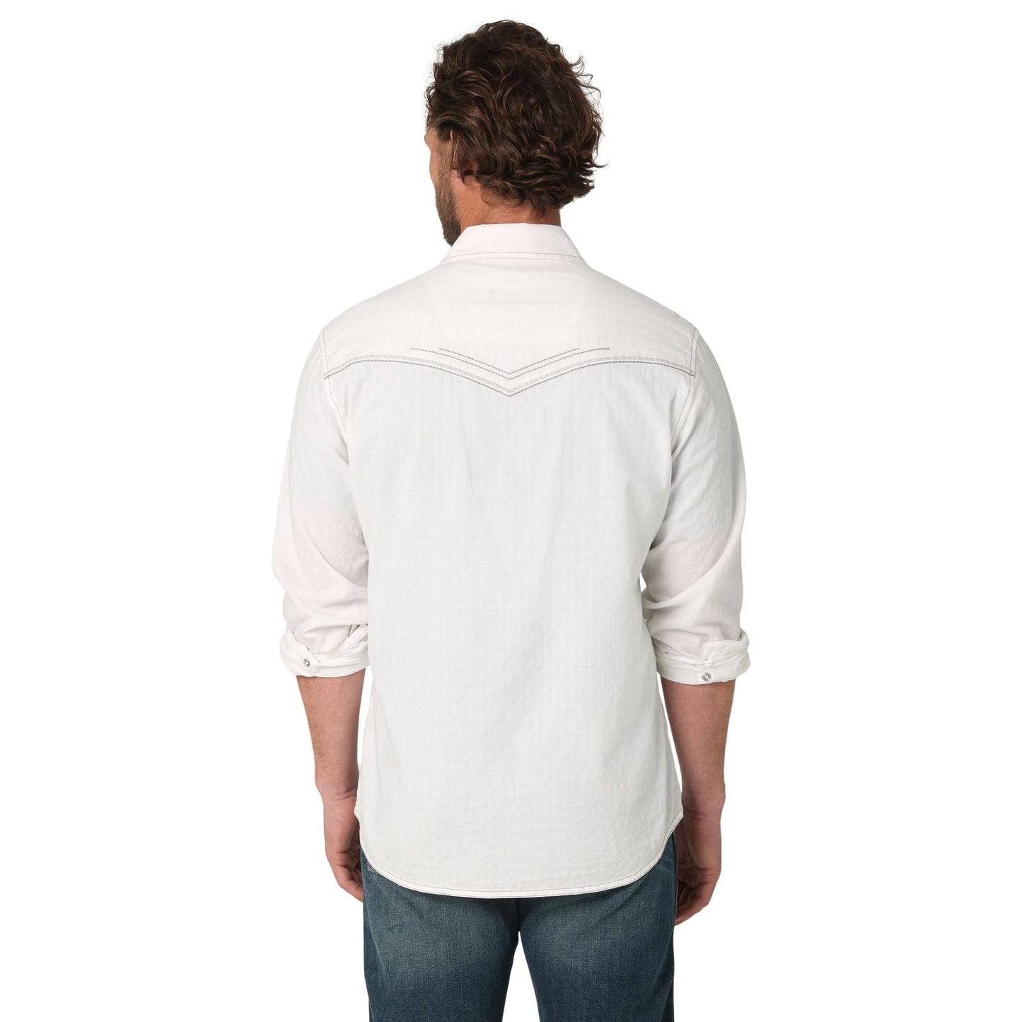 Top Men's (112324826) - Wrangler® Rock 47® Long Sleeve Shirt - Modern Fit White