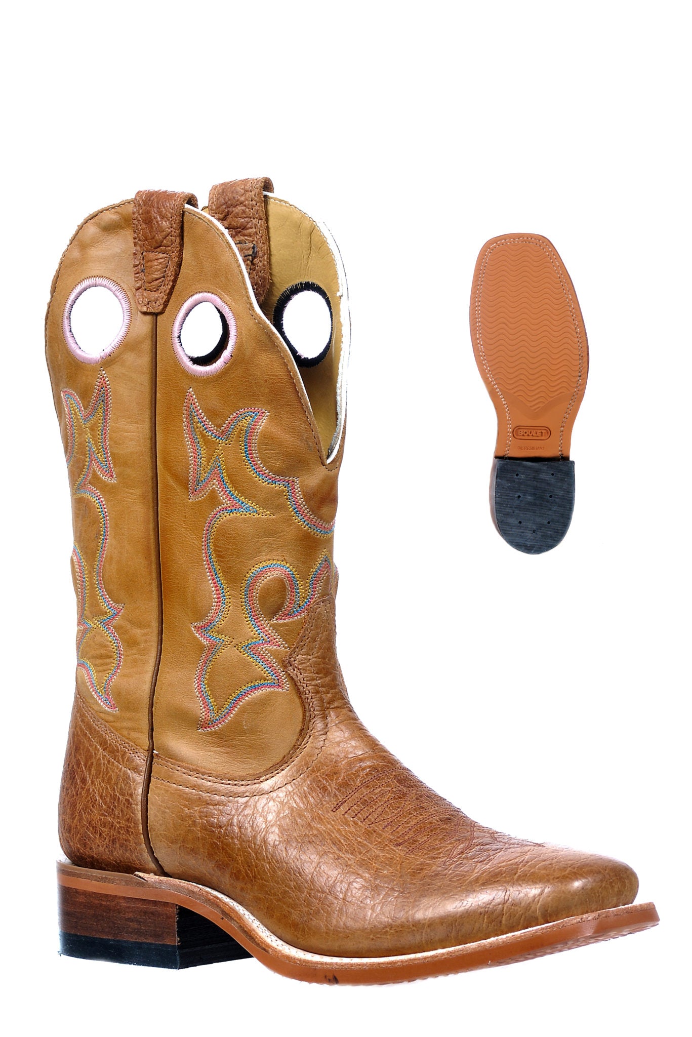Boot Women's SO (2918) - 12" Wide Square Toe in Blister Cognac and Wyoming Cognac