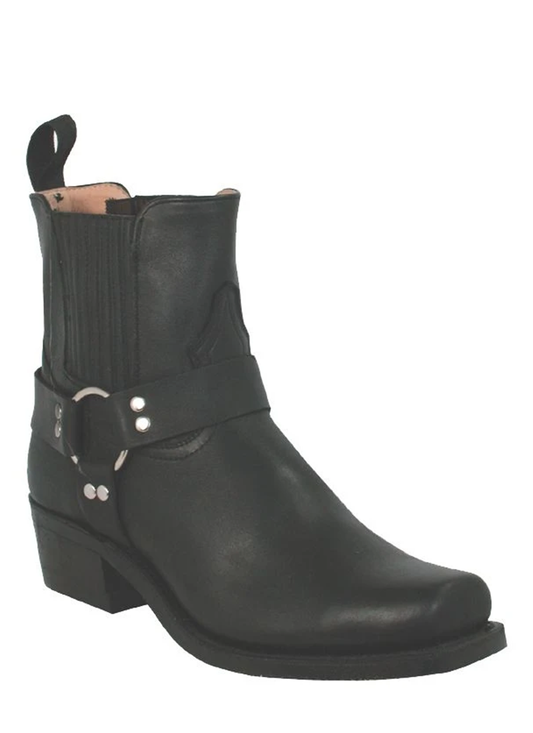 Boot Men's DC (3009) - Boulet 7" Broad Square Toe Dogger Harness Motorcycle Boot in Everest Black