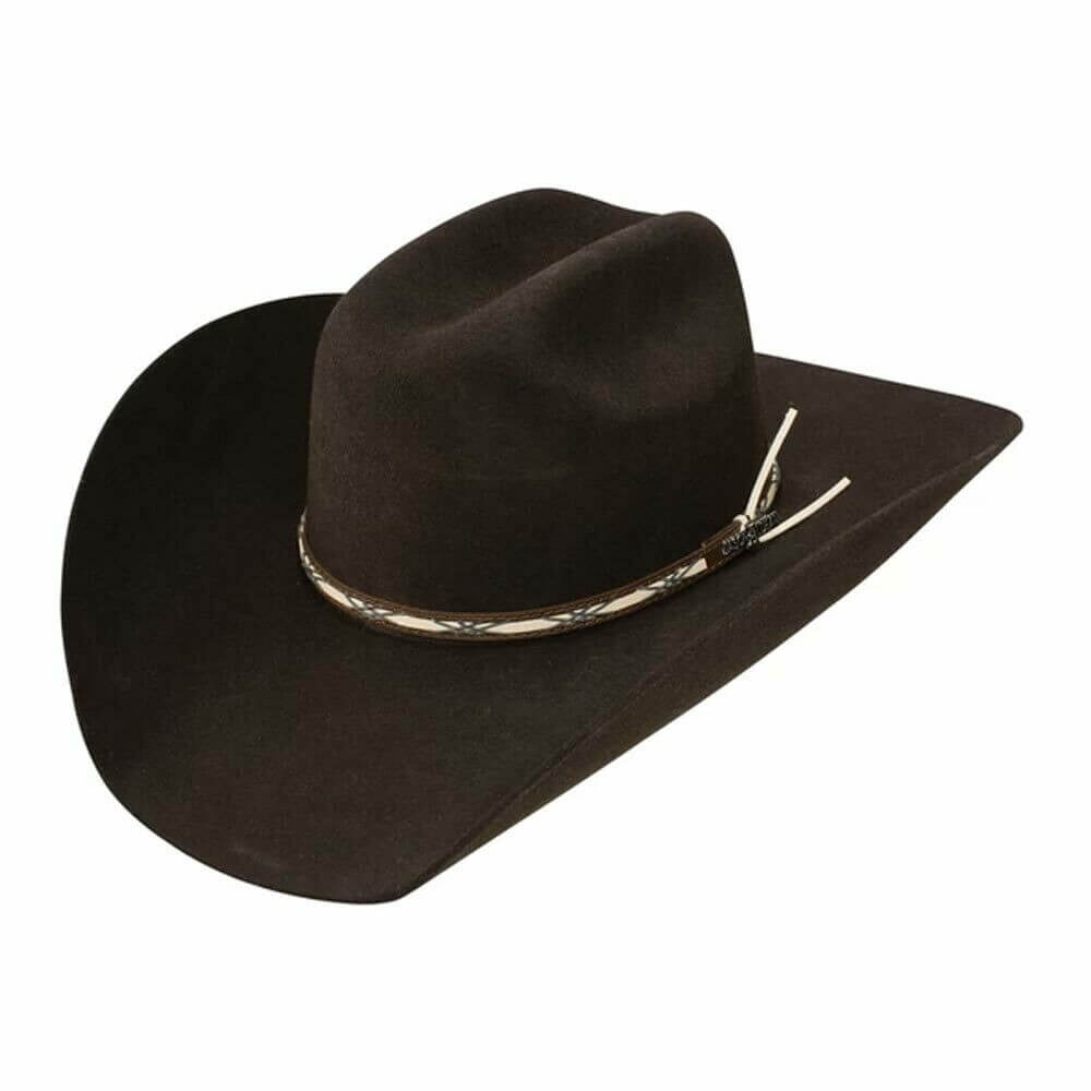 Hat (RWAMSK-3041-CHOC) - Resistol Jason Aldean Amarillo Sky Felt Cowboy Hat - Chocolate