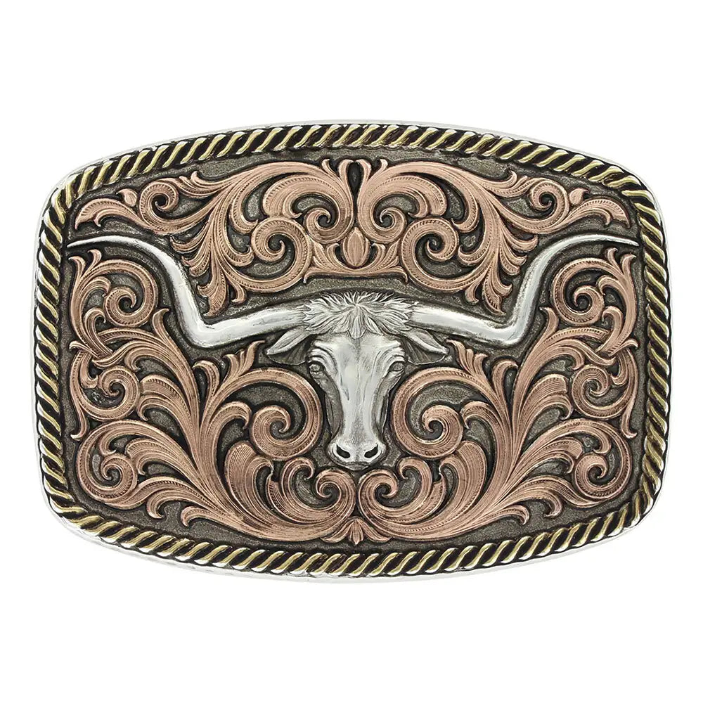 Buckle (33010TRI) - Tri-Color Champion Texas Longhorn