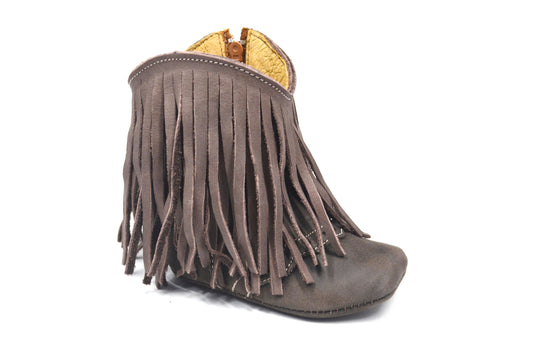 Boot Kids DC (371) - Lil' Cowpoke Infant Boots in Chocolate Fringe