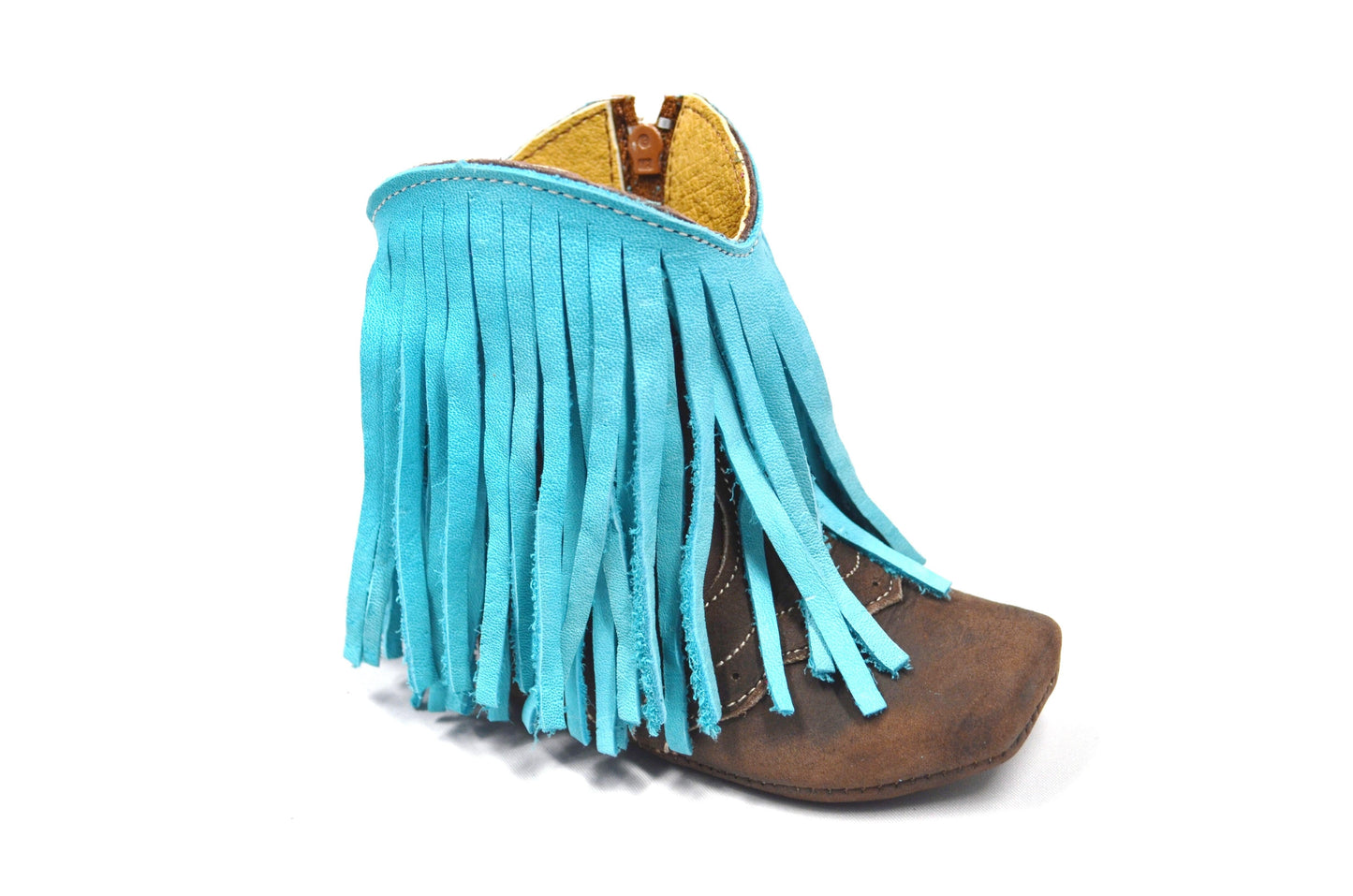 Boot Kids DC (372) - Lil' Cowpoke Infant Boots in Turquoise Fringe