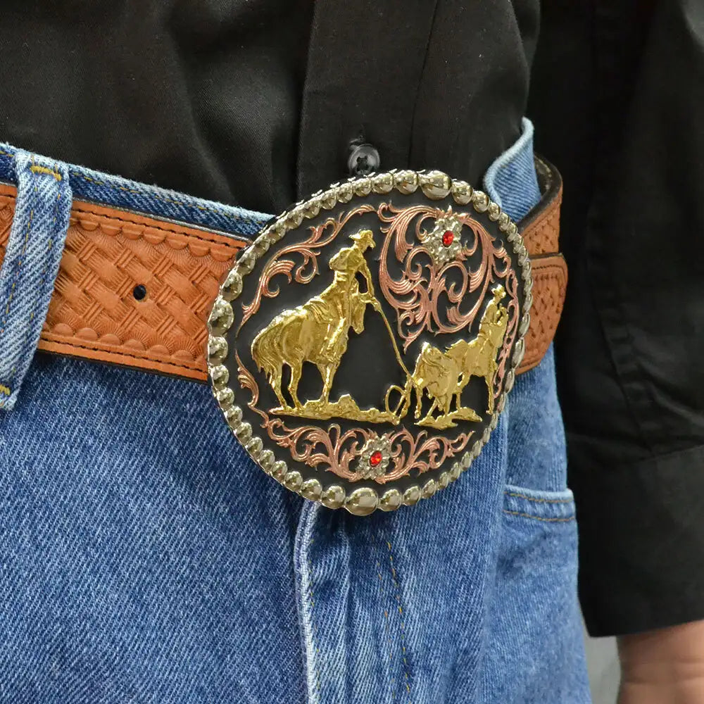 Buckle (60969) - Tri Color Team Roper Attitude