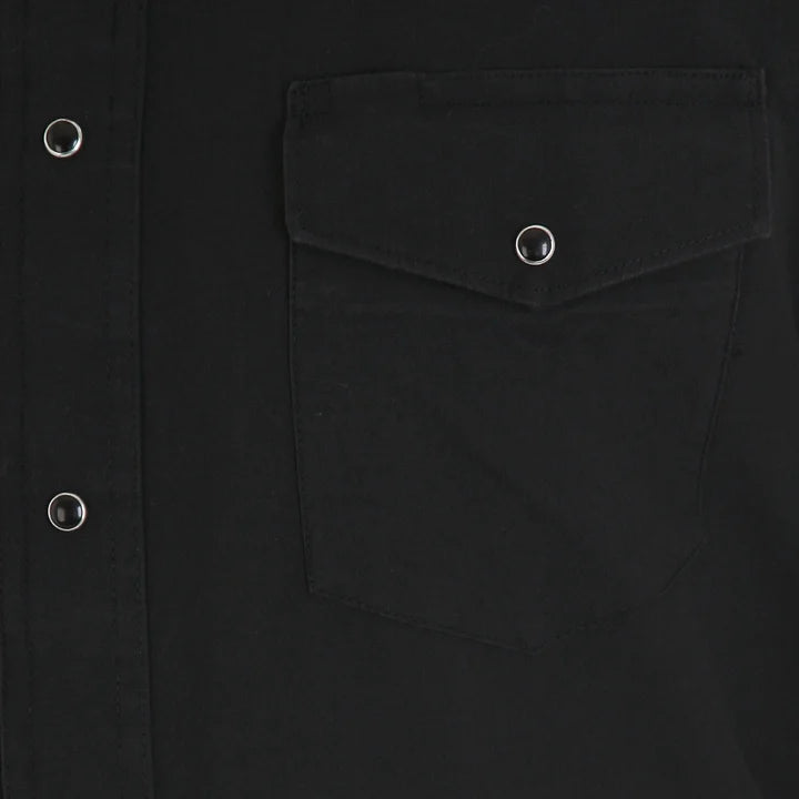 Top Men's (71105BK) - Wrangler® Sport Western Snap Shirt in Black
