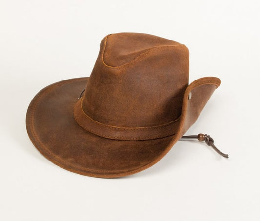 Hat (9543) - Minnetonka Aussie Hat - Brown Ruff