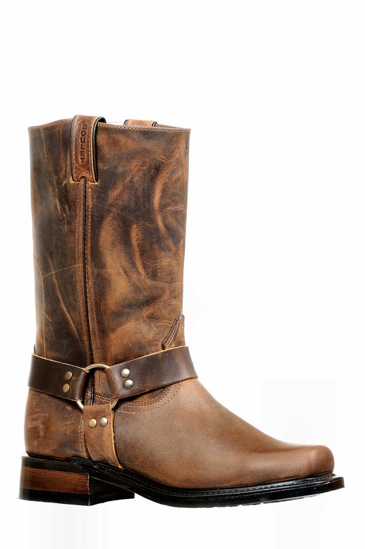 Boot Men's (8222) - 12" Broad Square Toe Motorcycle Boot in Hillbilly Golden