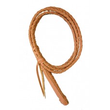Whip (8340) - 6' Brown Leather Whip with Leather Handle
