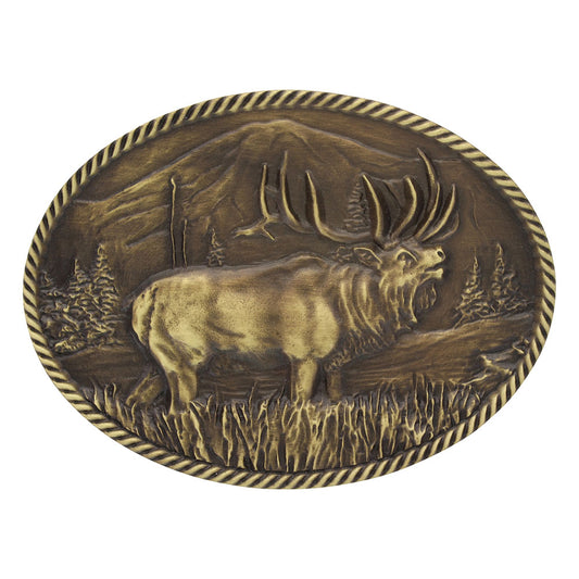 Buckle (A506C) - Sculpted Wild Elk Heritage Attitude Buckle