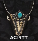 Boot Tip (AC19TT) - Silver with Turquoise Stone