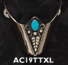 Boot Tip (AC19TTXL) - XL Silver with Turquoise Stone