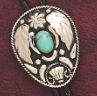 Bolo Tie (AC55T) - Oval with Turquoise Stone