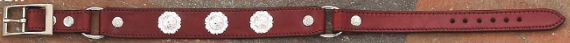 Boot Strap (BBR-06BR) - Brown Leather with Rosette