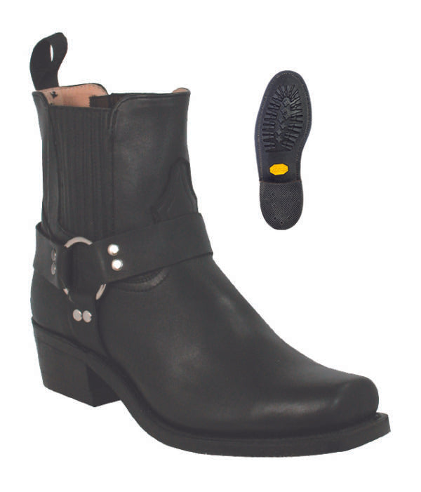 Boot Men's DC (3009) - Boulet 7" Broad Square Toe Dogger Harness Motorcycle Boot in Everest Black