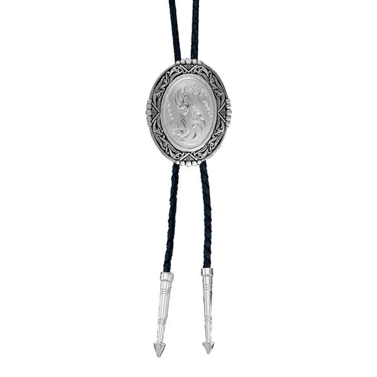 Bolo Tie (BT46) - Southwestern Rancher's in Antiqued Silver