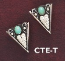 Collar Tip (CTE-T) - Silver with Turquoise Stone