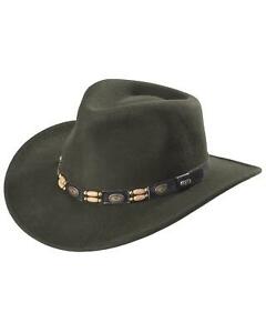 Hat (DF50) - Dorfman Scala Knoxville Water Repellent Wool Felt Crushable Outback