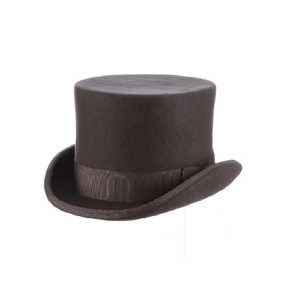 Hat (WF569) - Dorfman Scala Damon Felt Top Hat in Black
