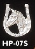 Hat Pin (HP-07S) - Silver Horse Head in Horseshoe