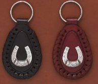 Keychain DC (KC-22M) - Leather with Silver Horseshoe