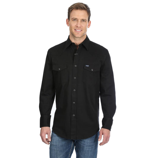 Top Men's (MACW17X) - Wrangler® Advanced Comfort Workshirt in Black